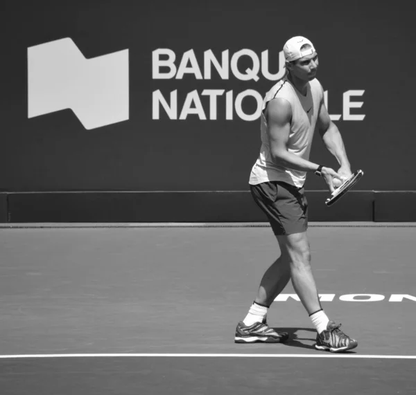 Montréal Août Raphael Nadal Sur Terrain Entraînement Coupe Rogers Montréal — Photo