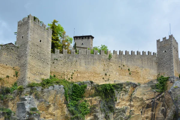 Muren Van Guaita Fort Oudste Beroemdste Toren Van San Marino — Stockfoto