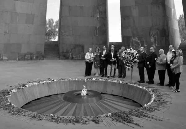 Yerevan Armenia Вірмени Діаспори Пам Ятнику Геноциду Вірменії Офіційний Меморіал — стокове фото