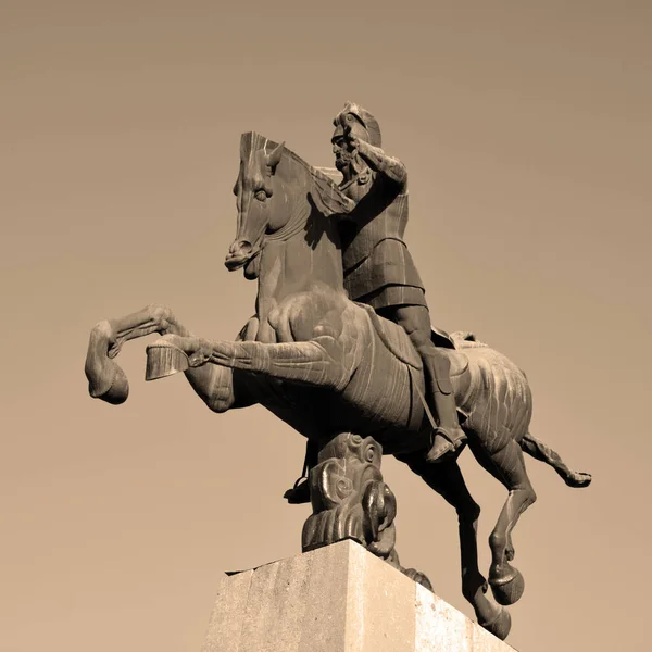 Yerevan Armenia Estatua Vardan Mamikonian Era Líder Militar Armenio Mártir —  Fotos de Stock