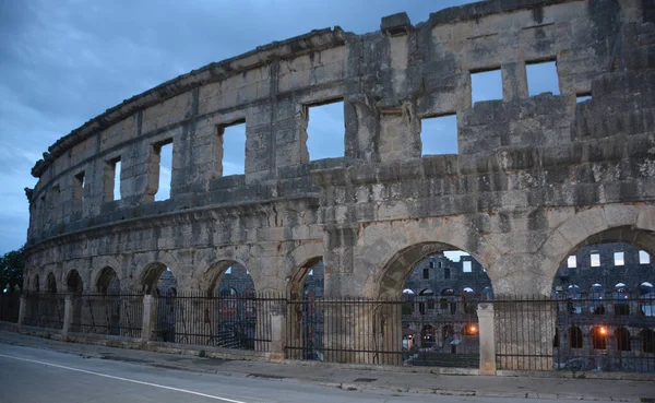 Pula Croatia Nov 2016 Amfiteater Romawi Kuno Pula Kroasia Situs — Stok Foto