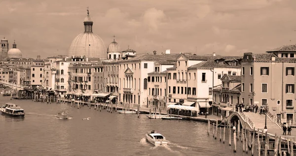Noir Blanc Venise Italie — Photo