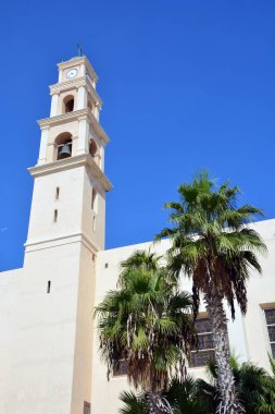 JAFFA ISRAEL 05 11 16: Aziz Peter Kilisesi Jaffa 'da bir Fransisken kilisesidir. Kilise 1654 yılında I. Frederick tarafından inşa edildi ve Fransa Kralı 16. Louis tarafından restore edildi. 