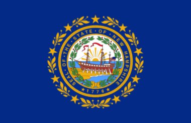 New Hampshire Eyaleti Bayrak Biçimli Kalp Amerika Birleşik Devletleri