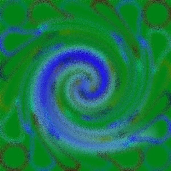 Verde Azul Psicodélico Espiral Fractal Fondo Del Patrón Fractal —  Fotos de Stock