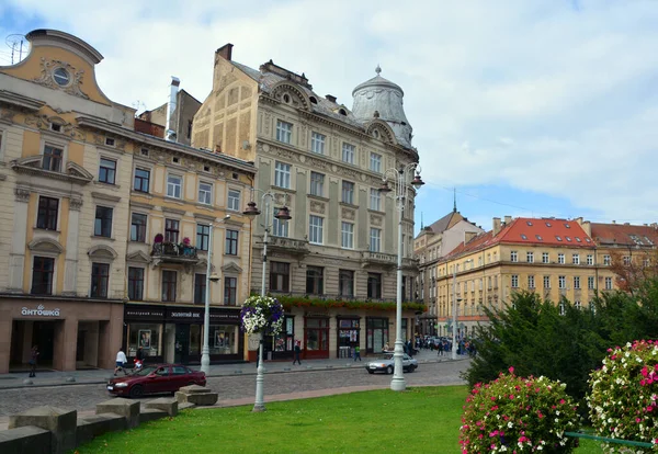 Lviv Ukraine Building Art Nouveau Özellikle 1890 1910 Yılları Arasında — Stok fotoğraf