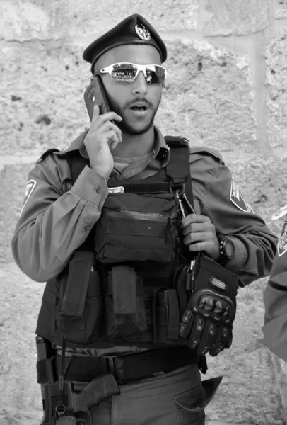Jerusalén Israel 2016 Retrato Las Fuerzas Defensa Israel Jerusalén Comúnmente — Foto de Stock