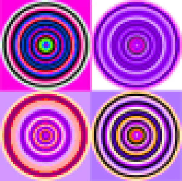 Sfocatura Pixel Modello Colorato Senza Soluzione Continuità Con Cerchi Colori — Foto Stock