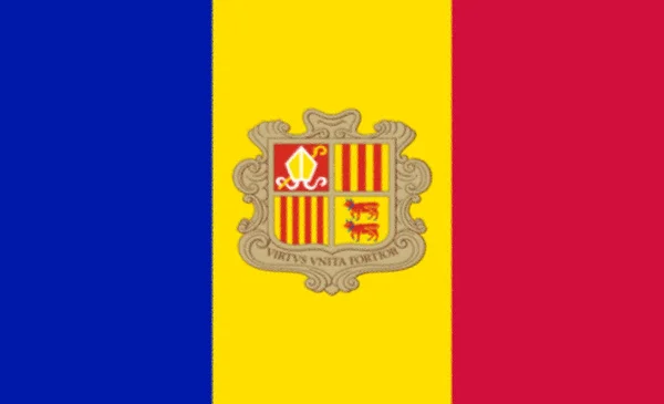 Imagen Del Vector Bandera Andorra Proparte Eps10 —  Fotos de Stock
