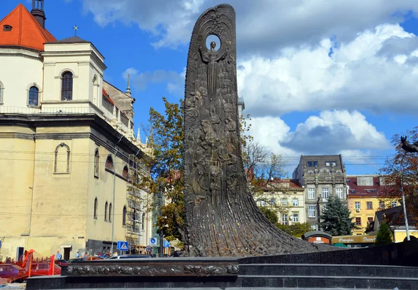 Lviv Ukraine Denkmal Von Taras Hryhorovych Schewtschenko War Ein Ukrainischer — Stockfoto
