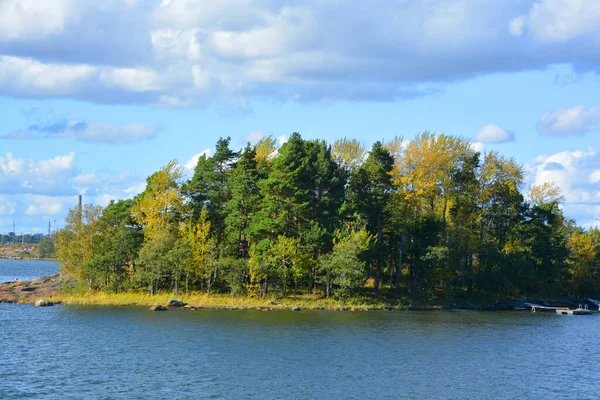 Vue Côte Île Vartiosaari Helsinki Finlande — Photo