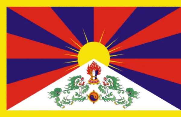 Vlag Van Tibet Tussen 1912 1959 — Stockfoto