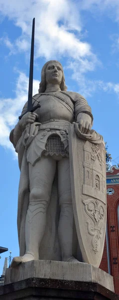 Estátua Rei Riga Letónia — Fotografia de Stock