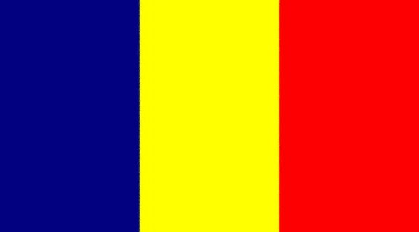 乍得国旗 国家象征图解 — 图库照片