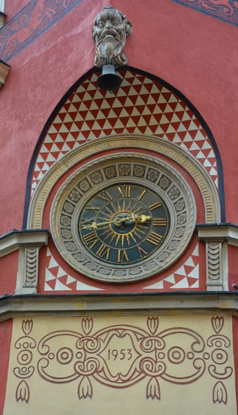 Warsaw Poland Art Nouveau Clock Jesuit Church Otherwise Church Gracious — Stock Photo, Image