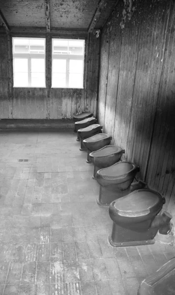 Sachsenhausen Oranienburg Germany 2010 Sachsenhausen Oranienburg Toilet 독일의 수용소이다 하우젠은 — 스톡 사진