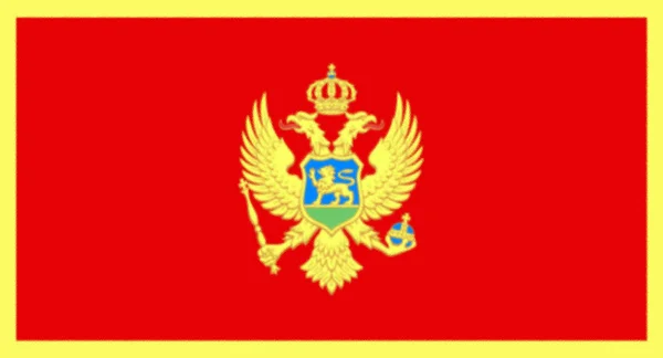 Bandeira Oficial Montenegro Símbolo Patriótico Banner Elemento Fundo Dimensões Precisas — Fotografia de Stock