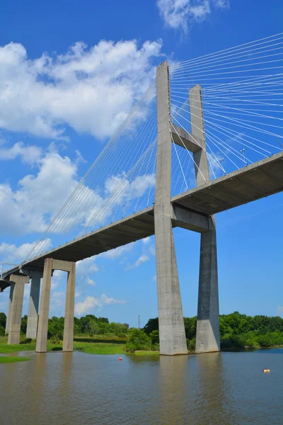 Savannah Georgia Pont Talmadge Memorial Est Pont Aux États Unis — Photo