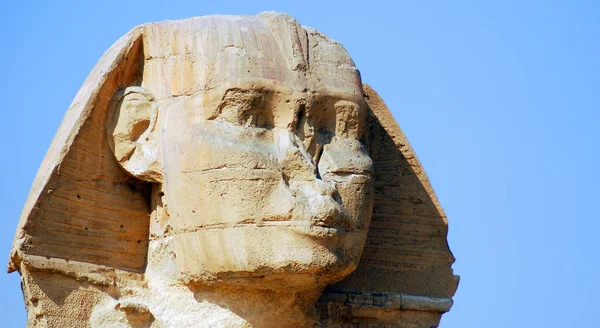 Cairo Egypt 2010 Great Sphinx Giza Sphinx Giza Вапнякова Статуя — стокове фото