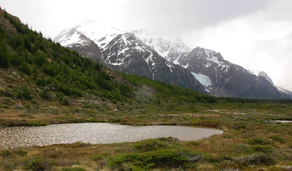Ulusal Park Los Glaciares Patagonya Daki Monte Fitz Roy Dağının — Stok fotoğraf
