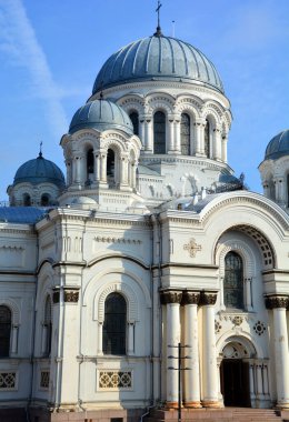 KAUNAS LITHUANIA SEPTEMBER 19 2015: St. Michael the Archangel's Church or the Garrison Church is a Roman Catholic church  in Neo-Byzantine style largely for the use of the Russian Orthodox garrison 