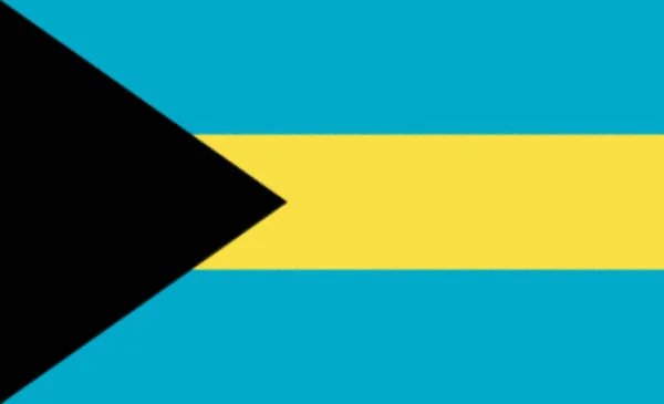 巴哈马高度详细的矢量旗 — 图库照片