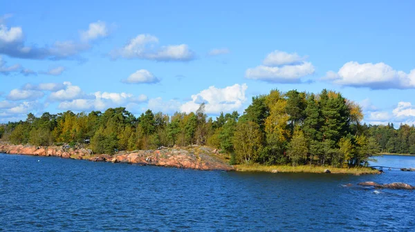Vista Costa Ilha Vartiosaari Helsinque Finlândia — Fotografia de Stock