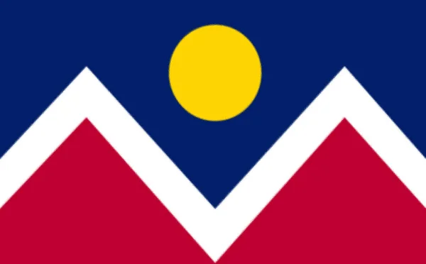 Denver City Flag Vector —  Fotos de Stock