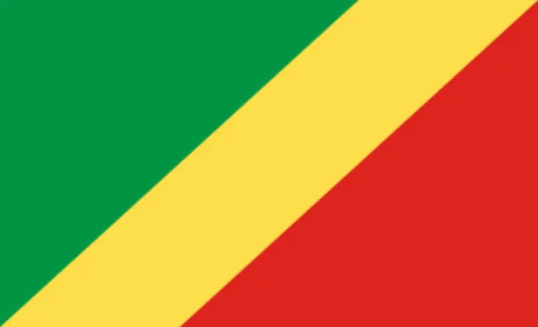 Bandera República Del Congo Tamaño Correcto Proporción Colores Dimensiones Estándar — Foto de Stock