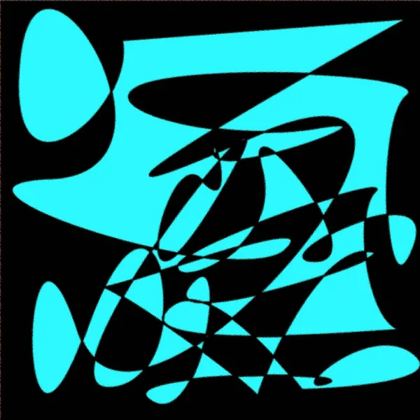 Azul Preto Cubismo Estilo Desenho — Fotografia de Stock