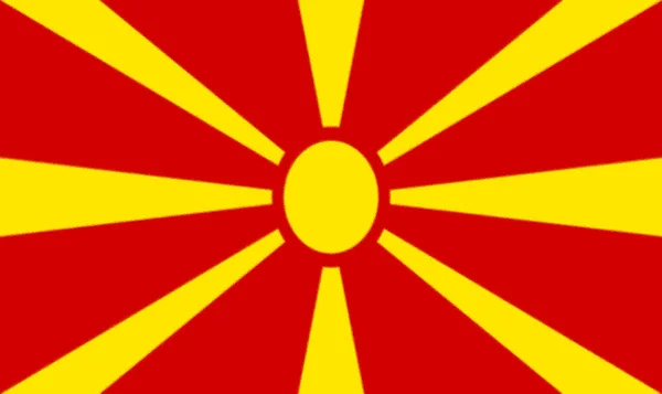 Vlag Van Republiek Macedonië — Stockfoto