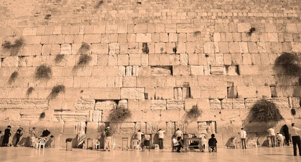 Jerusalem Israel Gente Reza Por Muro Del Oeste Muro Los — Foto de Stock