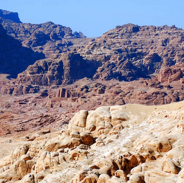 Paisagem Deserto Torno Petra Jordan — Fotografia de Stock