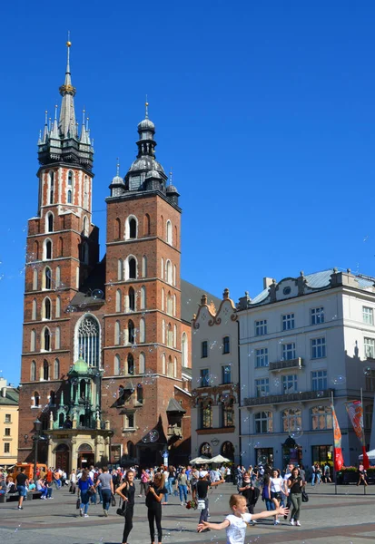 Krakow โปแลนด โบสถ เลด ของเรา สมมต าเป นสวรรค นในช อโบสถ — ภาพถ่ายสต็อก