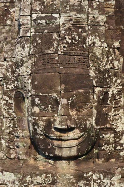 Detaljer Bayon Ett Välkänt Khmertempel Vid Angkor Kambodja Byggd Slutet — Stockfoto