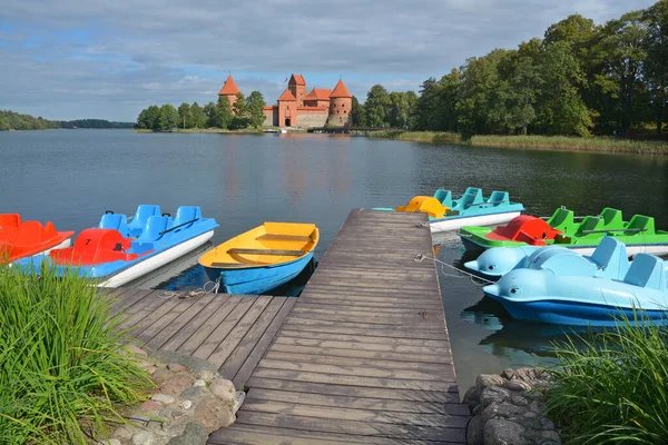 Trakai Lithuania September 2015 Trakai Island Castle Острівний Замок Розташований — стокове фото