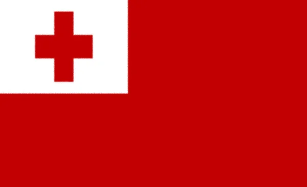 Original Simple Tonga Flag Isolated Vector Official Colors Proportion Correctly — Stock Photo, Image