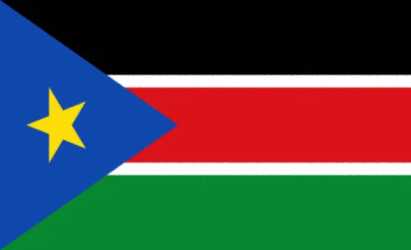 República Sudão Sul Bandeira Nacional Versão Autêntica — Fotografia de Stock