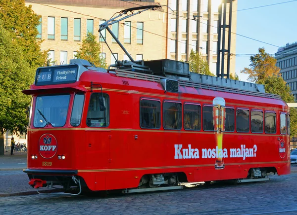 Helsinki Finland Трамвайна Мережа Частиною Гельсінської Громадської Транспортної Системи Організованої — стокове фото