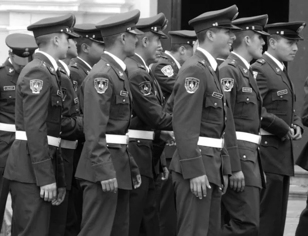 Lima Peru 2009 Gruppo Polizia Cadetto Polizia Nazionale Peruviana Forza — Foto Stock