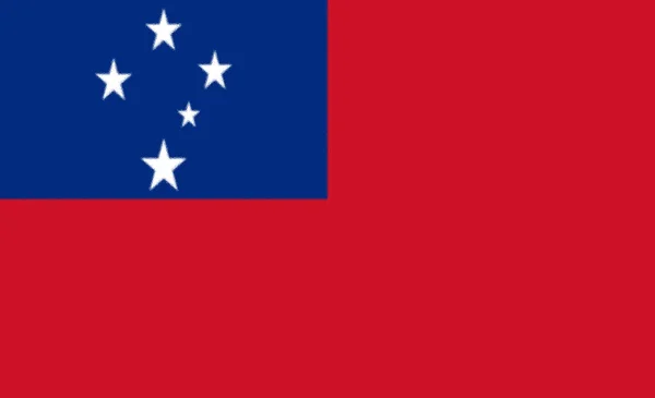 Bandeira Estado Independente Samoa País Composto Por Duas Ilhas Principais — Fotografia de Stock