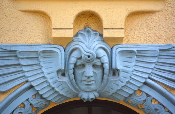 Riga Lettonie Septembre 2015 Détails Des Bâtiments Art Nouveau Tiers — Photo