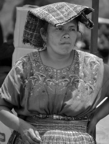 Santiago Atitlan Guatemala Dubna 2016 Portrét Mayské Ženy Mayský Lid — Stock fotografie