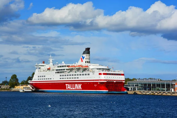 Riga Latvia 2015 Tallink Una Compañía Naviera Estonia Que Actualmente — Foto de Stock