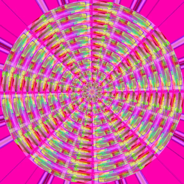 Pink Psychedelic Spiral Fractal Pattern Background — 스톡 사진