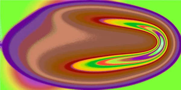 Зелений Фіолетово Коричневий Психоделічний Глянсовий Розмиті Хвилі Візерунок — стокове фото