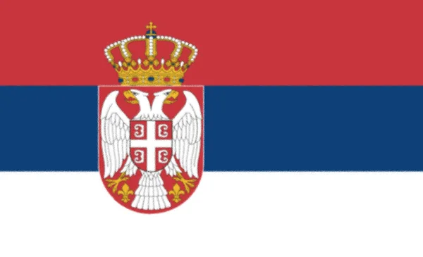 Bandiera Della Serbia Illustrazione Vettoriale — Foto Stock