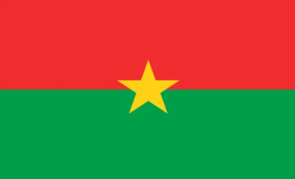 Burkina Faso Bayrağı Vektör Illüstrasyonu — Stok fotoğraf