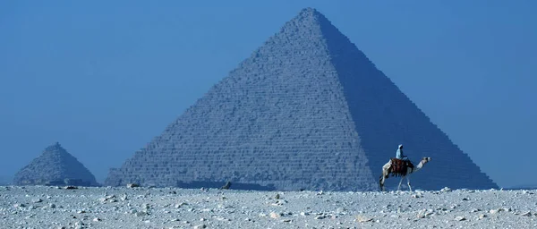 Cairo Egypt Great Pyramid Giza Also Known Pyramid Khufu Pyramid — Foto de Stock
