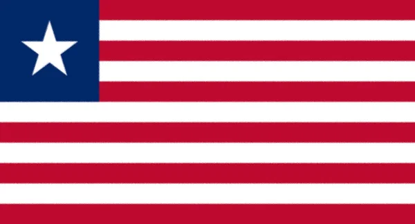 Vector Illustration Flag Liberia Continue Flag Liberia Isolated White Background — Stock Photo, Image